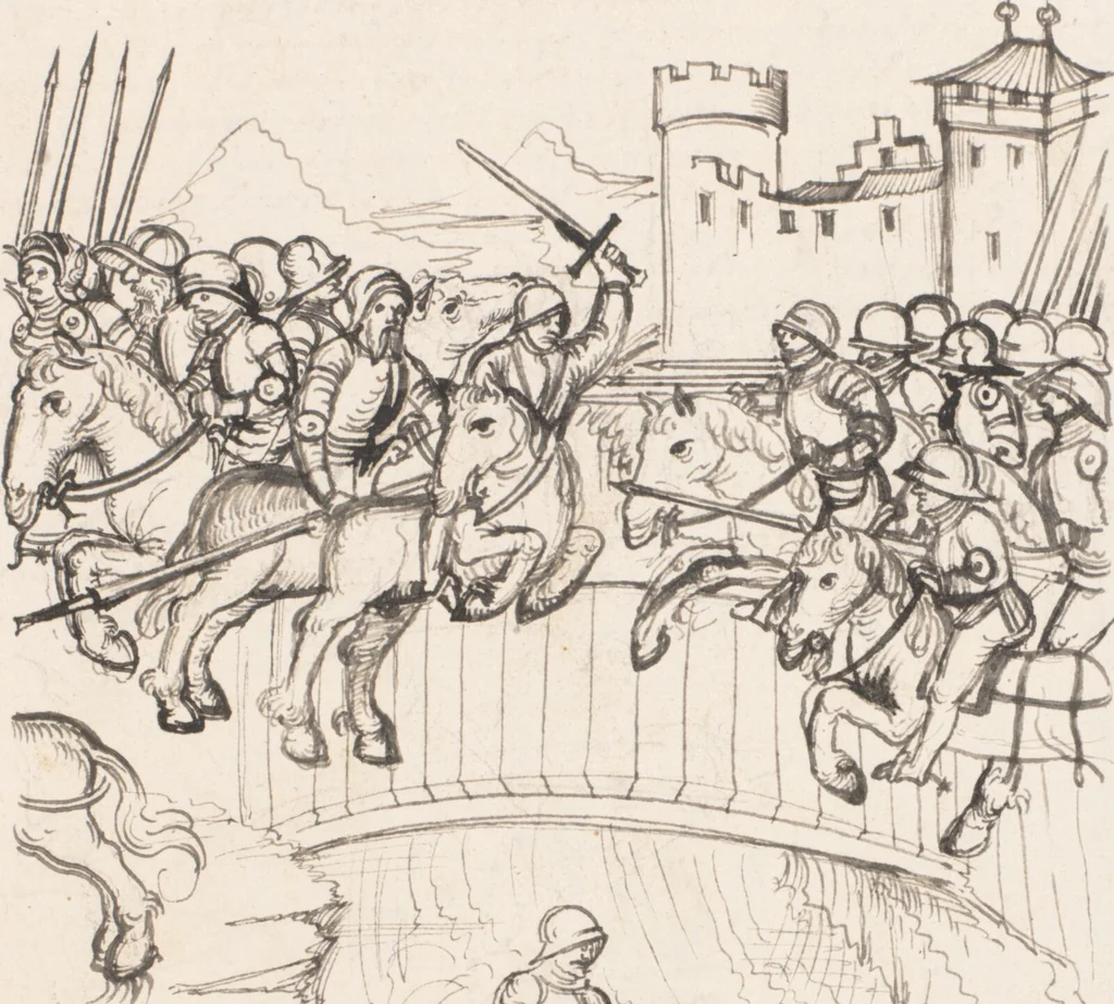 An illustration from Werner Schodoler, Eidgenössische Chronik, Vol. 3, 1514, leaf 481