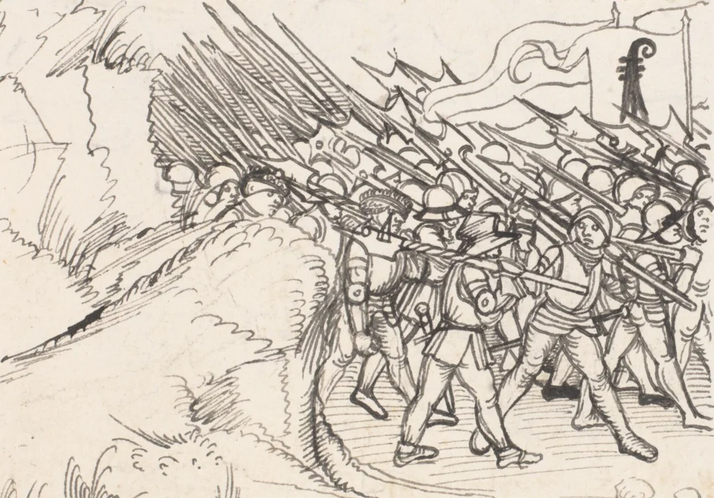 An illustration from Werner Schodoler, Eidgenössische Chronik, Vol. 3, 1514, leaf 497