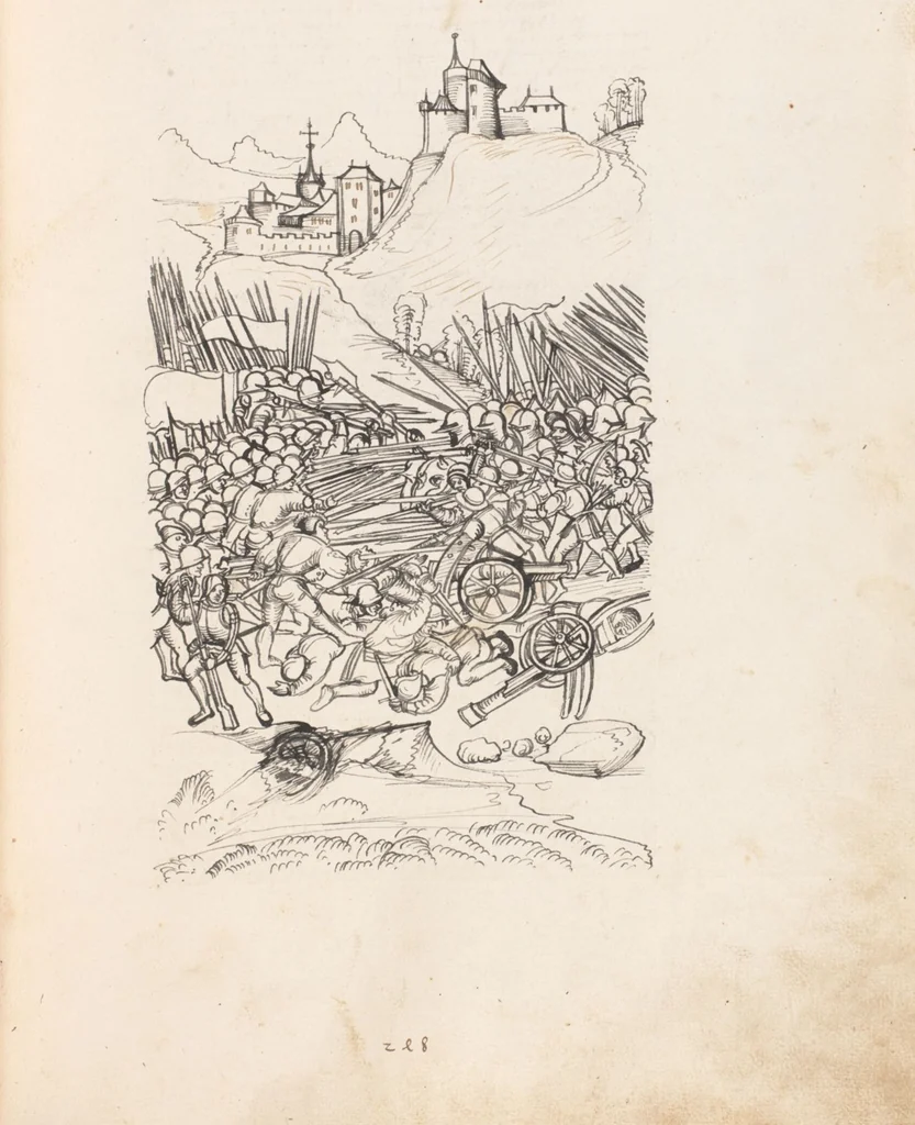 An illustration from Werner Schodoler, Eidgenössische Chronik, Vol. 3, 1514, leaf 499