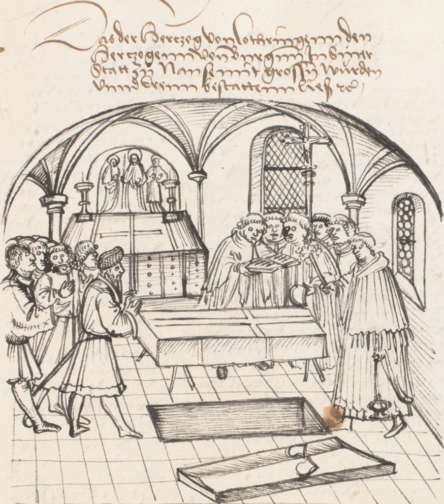 An illustration from Werner Schodoler, Eidgenössische Chronik, Vol. 3, 1514, leaf 503