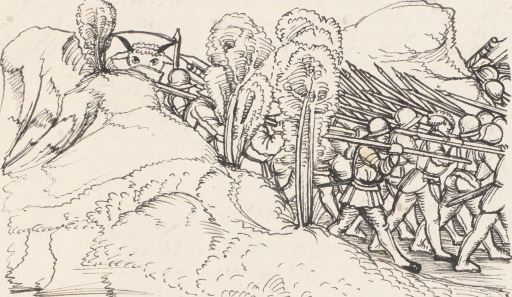 An illustration from Werner Schodoler, Eidgenössische Chronik, Vol. 3, 1514, leaf 539