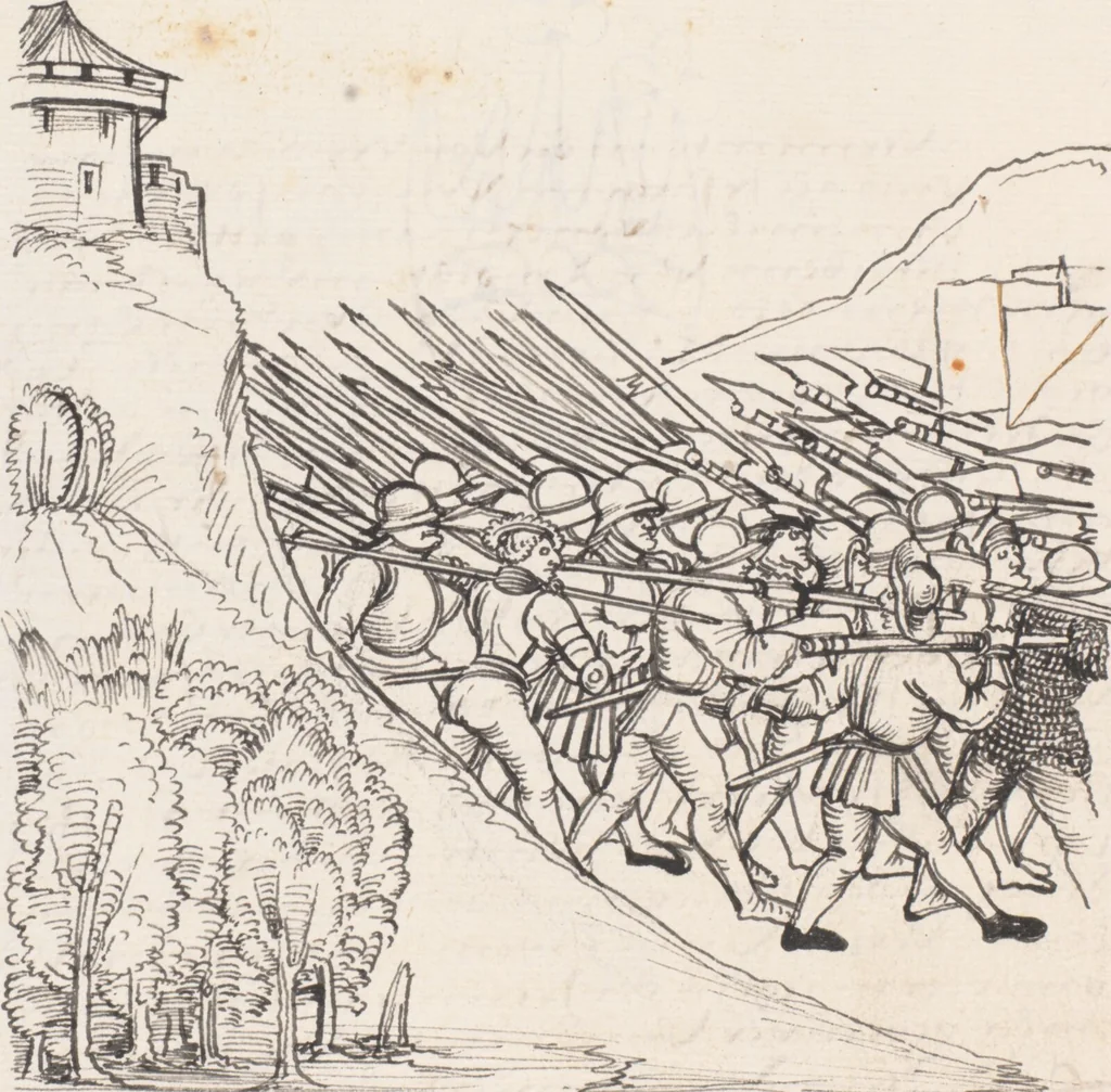 An illustration from Werner Schodoler, Eidgenössische Chronik, Vol. 3, 1514, leaf 540