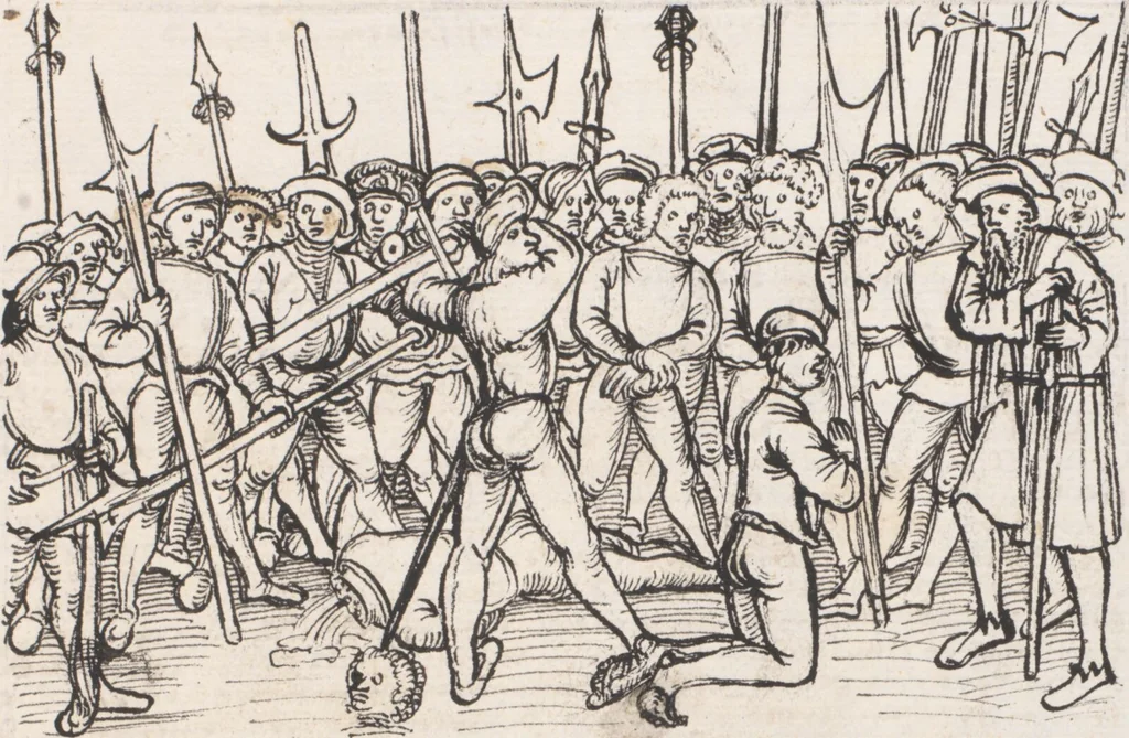 An illustration from Werner Schodoler, Eidgenössische Chronik, Vol. 3, 1514, leaf 61