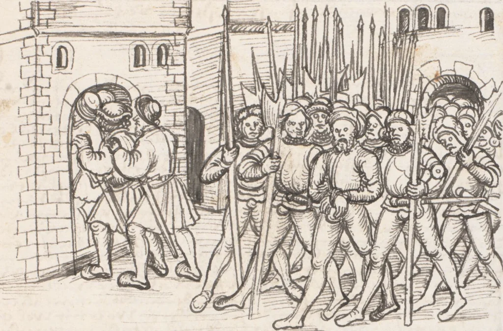 An illustration from Werner Schodoler, Eidgenössische Chronik, Vol. 3, 1514, leaf 99