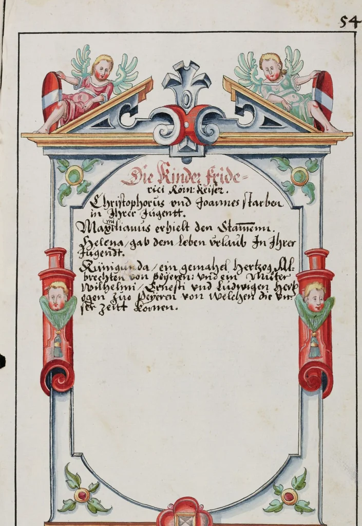 An illustration from Heraldry Guide of Hans Ulrich Fisch, 1627, leaf 117