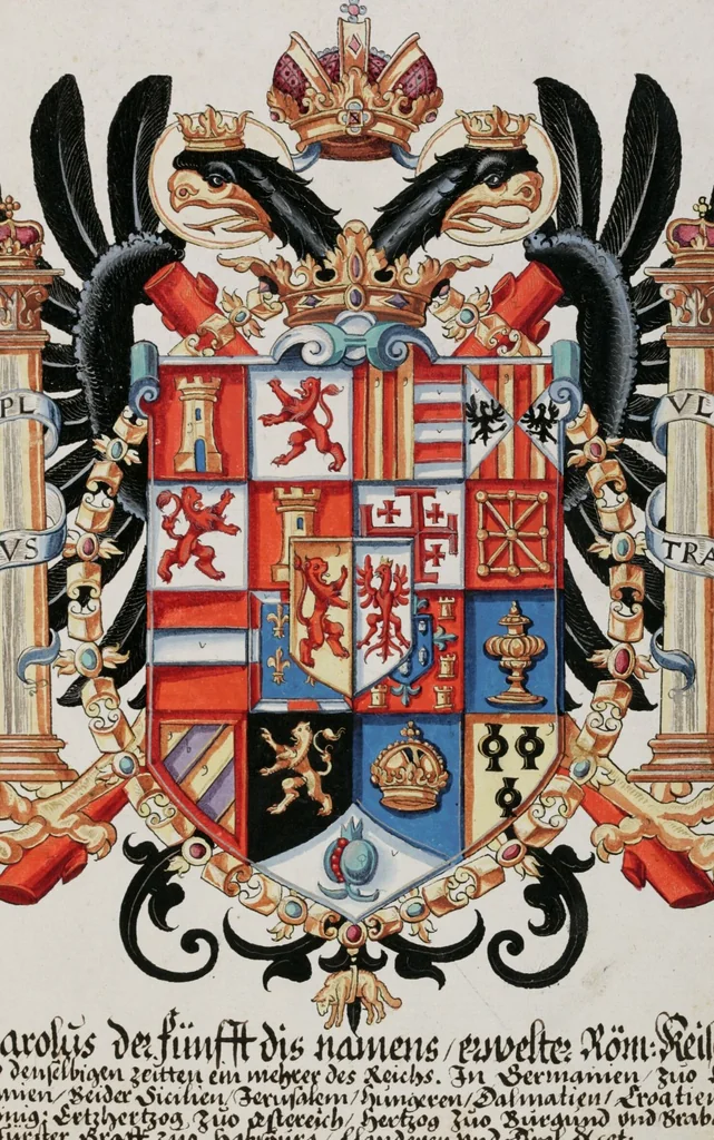 An illustration from Heraldry Guide of Hans Ulrich Fisch, 1627, leaf 127