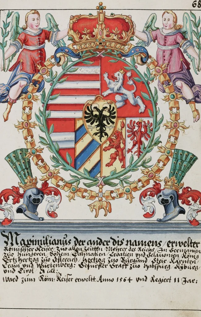 An illustration from Heraldry Guide of Hans Ulrich Fisch, 1627, leaf 141