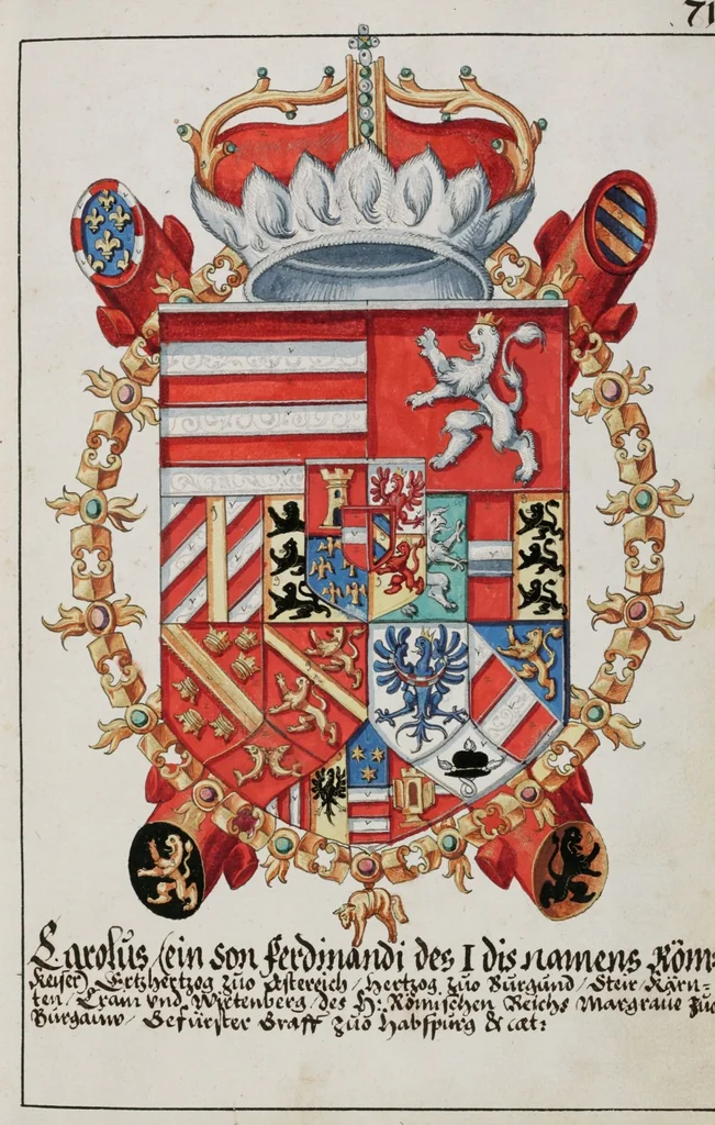 An illustration from Heraldry Guide of Hans Ulrich Fisch, 1627, leaf 147
