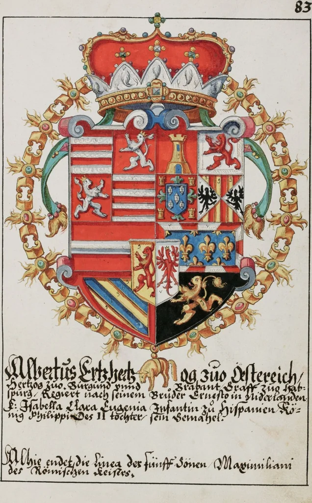 An illustration from Heraldry Guide of Hans Ulrich Fisch, 1627, leaf 165