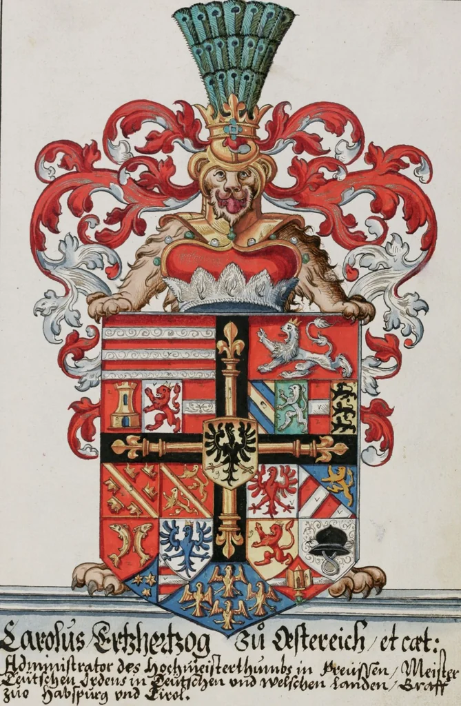 An illustration from Heraldry Guide of Hans Ulrich Fisch, 1627, leaf 179
