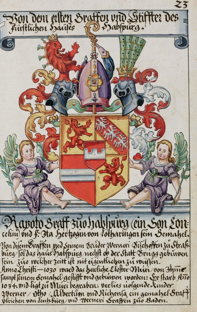 An illustration from Heraldry Guide of Hans Ulrich Fisch, 1627, leaf 59
