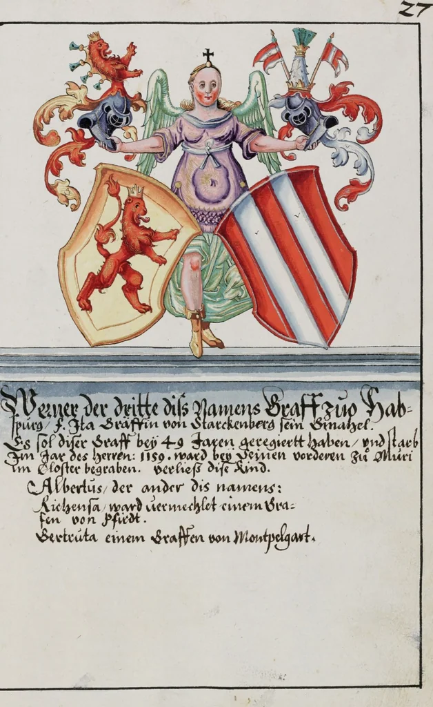 An illustration from Heraldry Guide of Hans Ulrich Fisch, 1627, leaf 67
