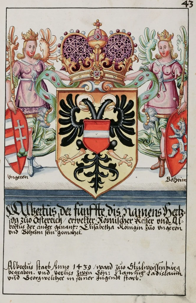 An illustration from Heraldry Guide of Hans Ulrich Fisch, 1627, leaf 97