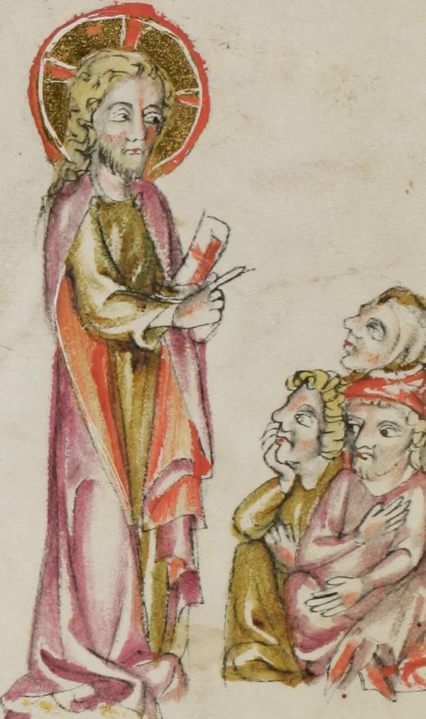 An illustration from Klosterneuburger Evangelienwerk, 1340, leaf 109