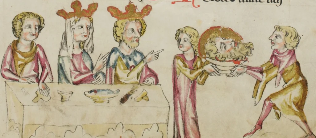 An illustration from Klosterneuburger Evangelienwerk, 1340, leaf 111