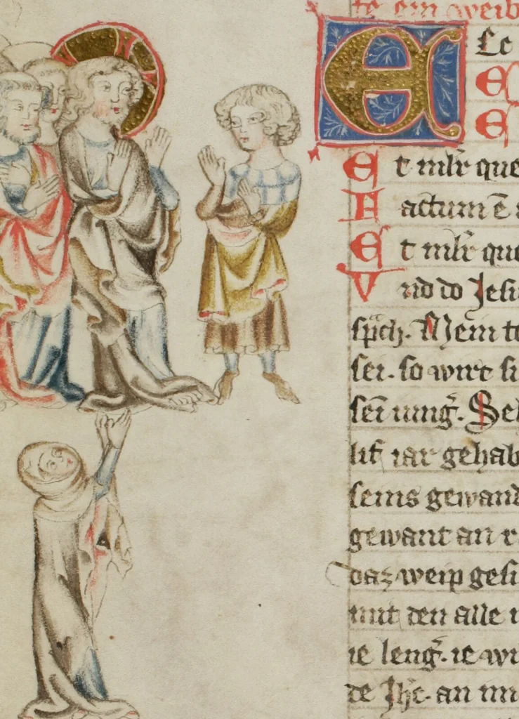 An illustration from Klosterneuburger Evangelienwerk, 1340, leaf 132