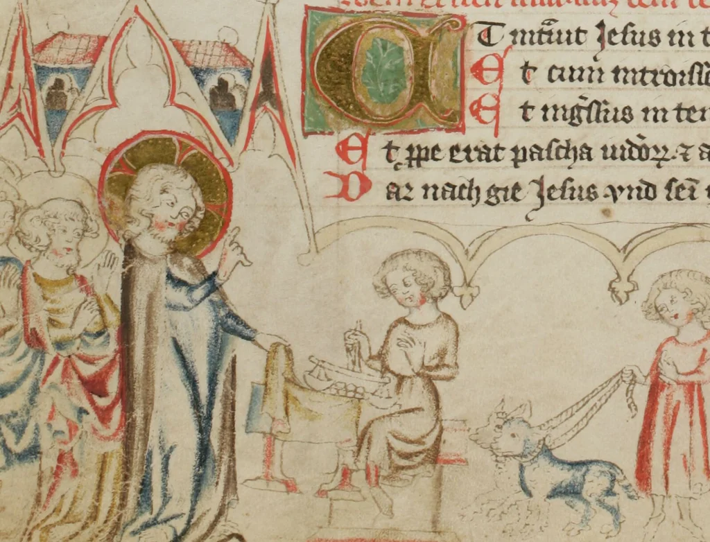 An illustration from Klosterneuburger Evangelienwerk, 1340, leaf 134