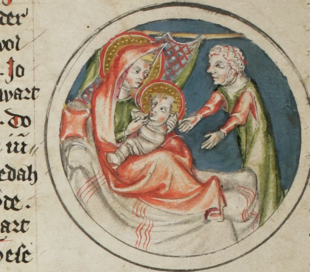 An illustration from Klosterneuburger Evangelienwerk, 1340, leaf 15