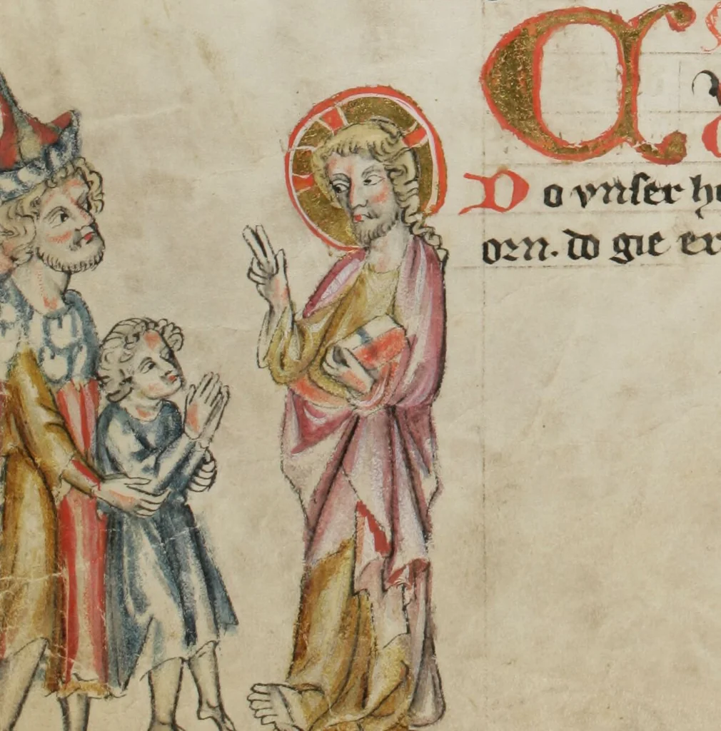 An illustration from Klosterneuburger Evangelienwerk, 1340, leaf 158