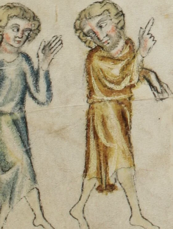 An illustration from Klosterneuburger Evangelienwerk, 1340, leaf 162