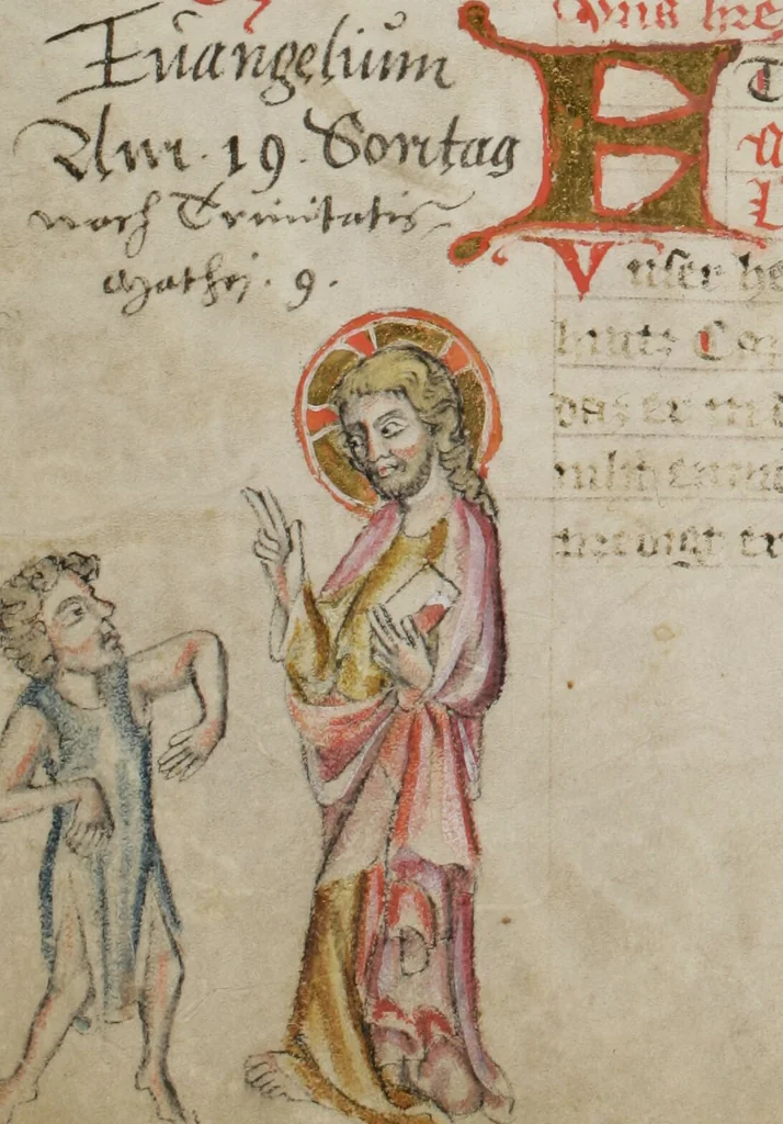 An illustration from Klosterneuburger Evangelienwerk, 1340, leaf 168