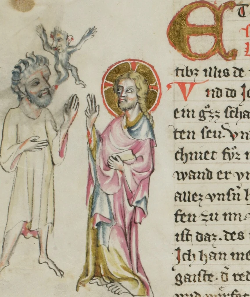An illustration from Klosterneuburger Evangelienwerk, 1340, leaf 180