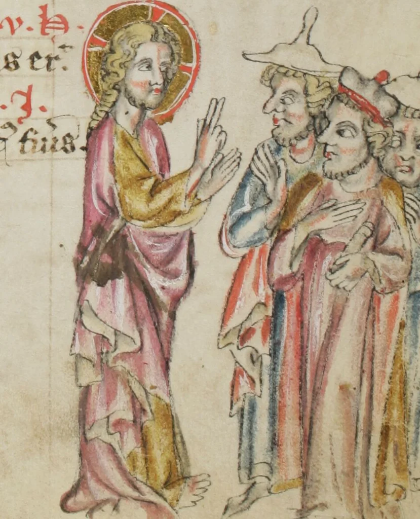 An illustration from Klosterneuburger Evangelienwerk, 1340, leaf 193