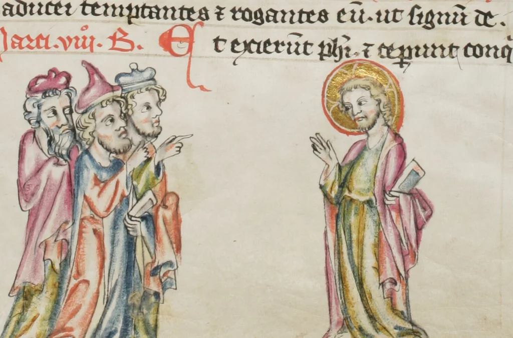An illustration from Klosterneuburger Evangelienwerk, 1340, leaf 217