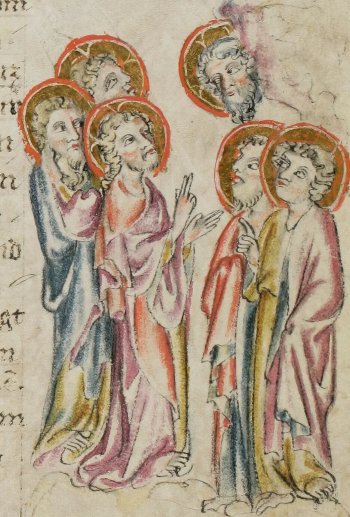 An illustration from Klosterneuburger Evangelienwerk, 1340, leaf 229