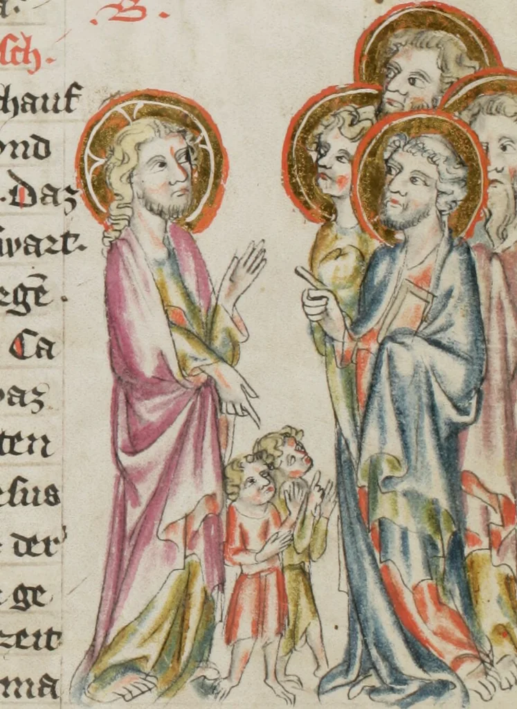 An illustration from Klosterneuburger Evangelienwerk, 1340, leaf 235