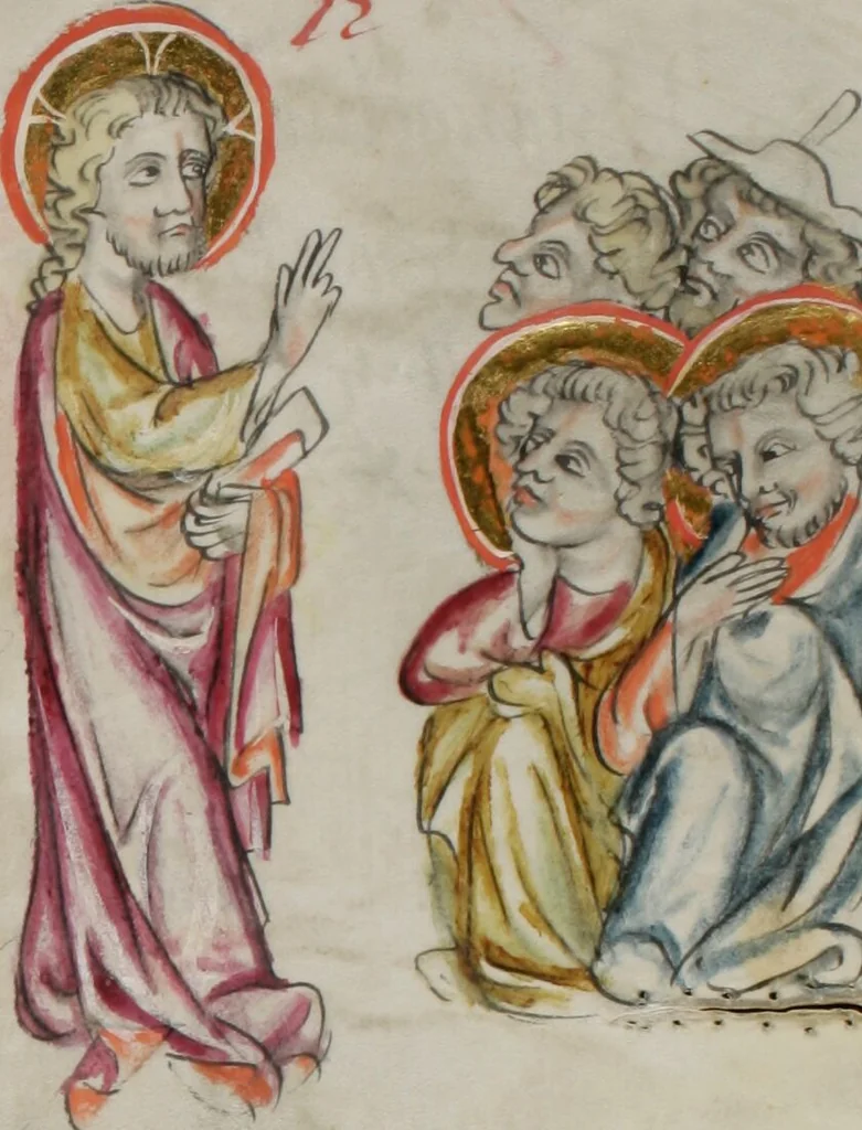 An illustration from Klosterneuburger Evangelienwerk, 1340, leaf 239