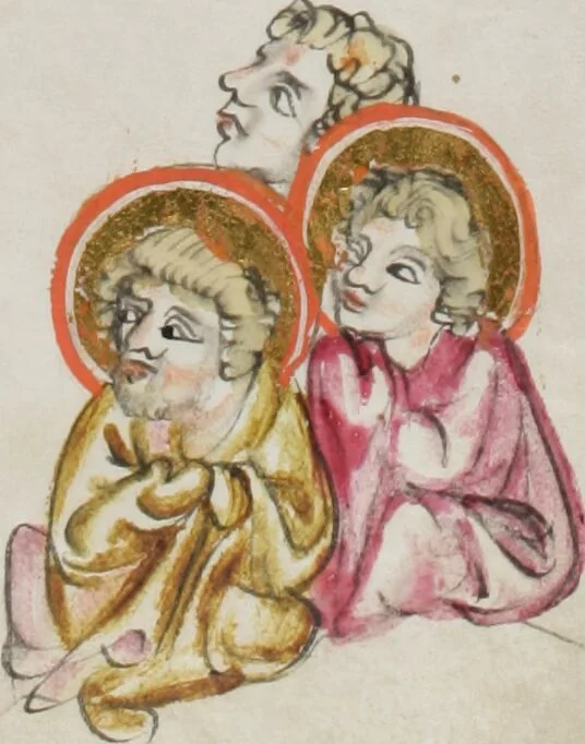 An illustration from Klosterneuburger Evangelienwerk, 1340, leaf 253