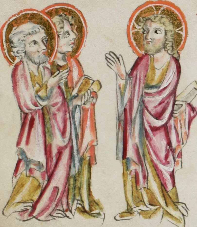 An illustration from Klosterneuburger Evangelienwerk, 1340, leaf 254