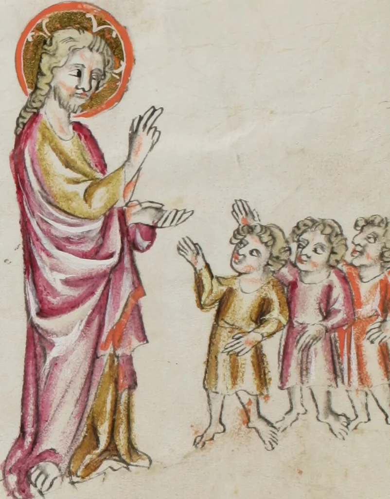 An illustration from Klosterneuburger Evangelienwerk, 1340, leaf 255