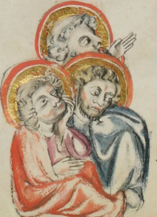An illustration from Klosterneuburger Evangelienwerk, 1340, leaf 263