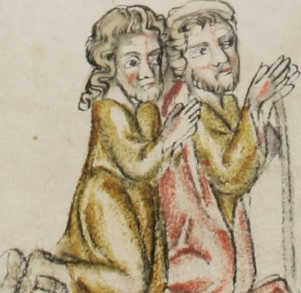 An illustration from Klosterneuburger Evangelienwerk, 1340, leaf 279