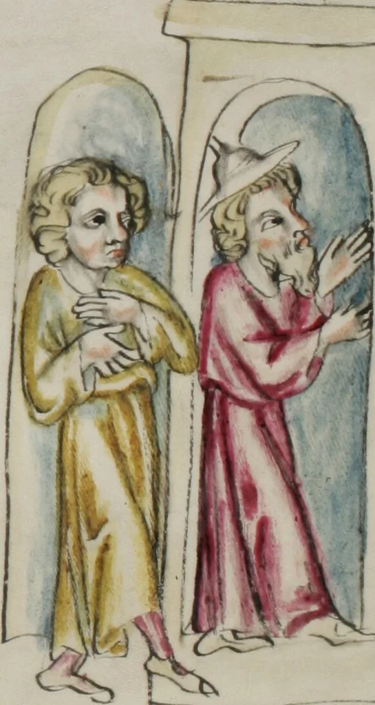 An illustration from Klosterneuburger Evangelienwerk, 1340, leaf 281