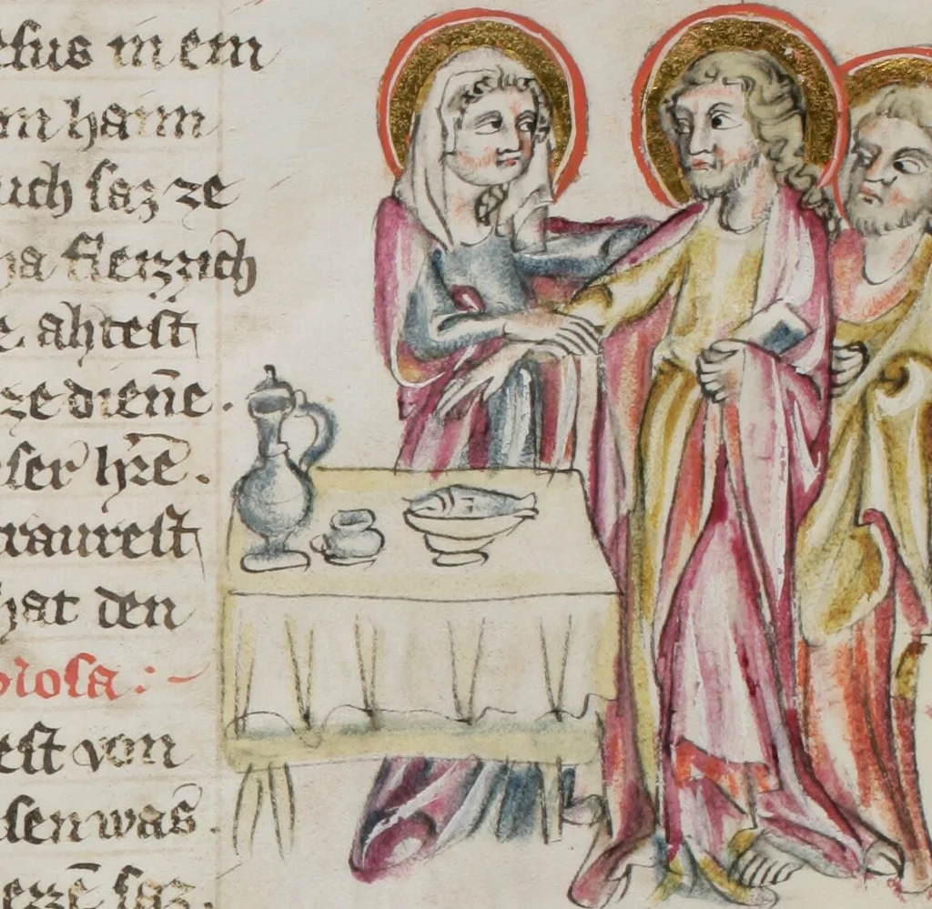 An illustration from Klosterneuburger Evangelienwerk, 1340, leaf 285