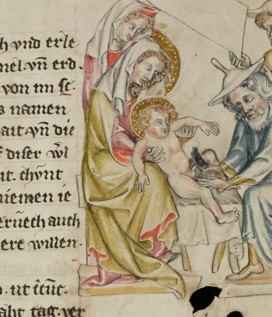 An illustration from Klosterneuburger Evangelienwerk, 1340, leaf 31