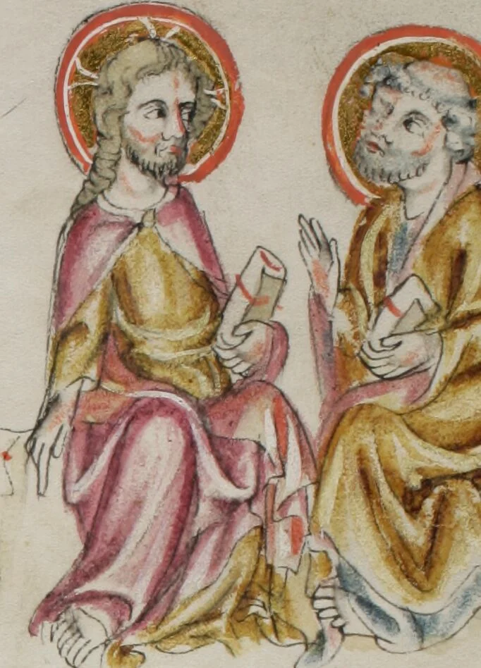 An illustration from Klosterneuburger Evangelienwerk, 1340, leaf 327