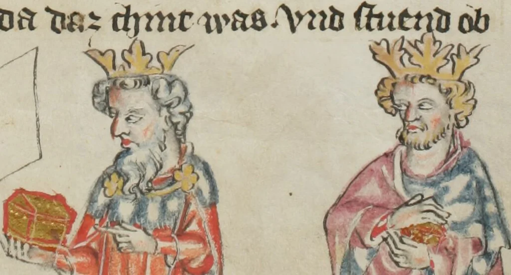An illustration from Klosterneuburger Evangelienwerk, 1340, leaf 33