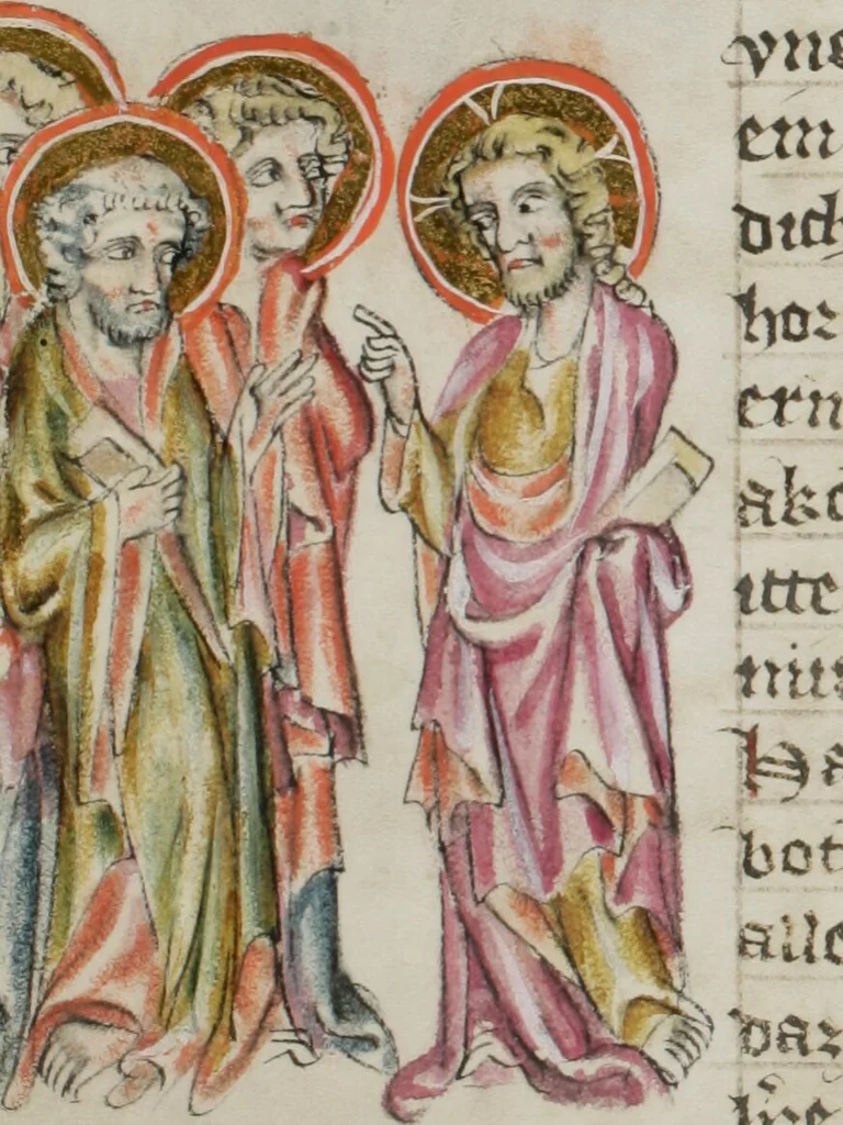 An illustration from Klosterneuburger Evangelienwerk, 1340, leaf 356