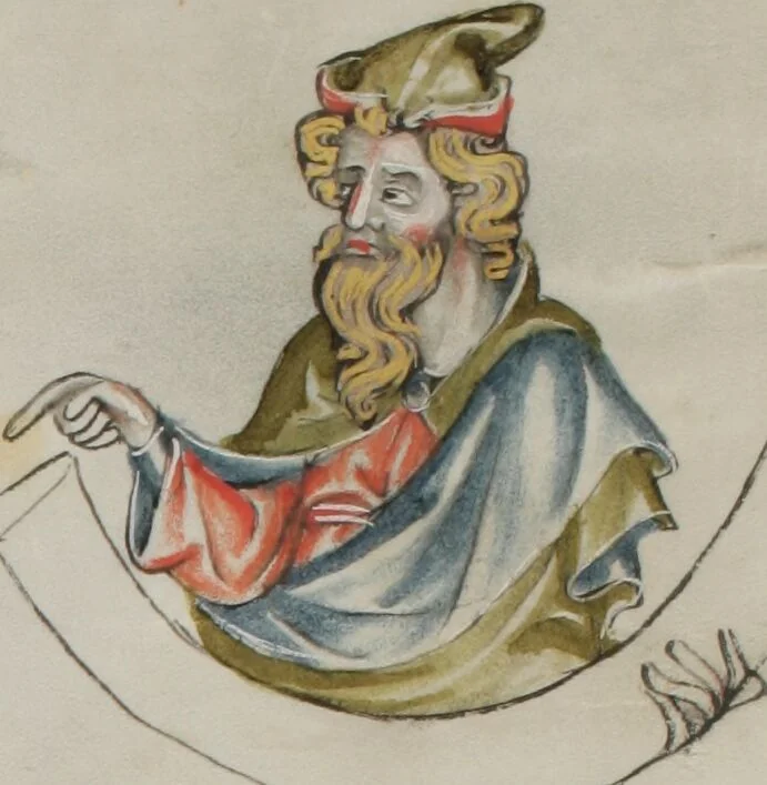 An illustration from Klosterneuburger Evangelienwerk, 1340, leaf 37