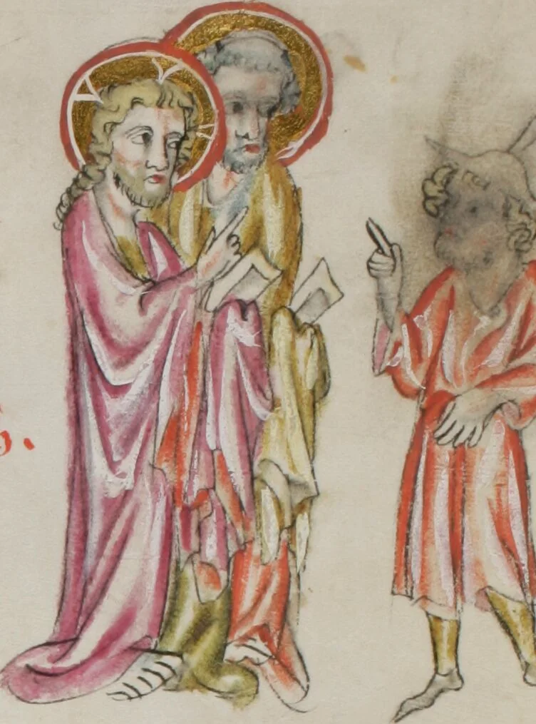 An illustration from Klosterneuburger Evangelienwerk, 1340, leaf 371
