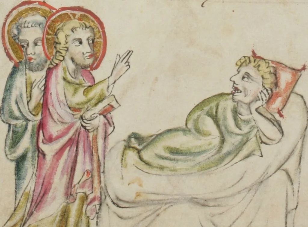 An illustration from Klosterneuburger Evangelienwerk, 1340, leaf 382