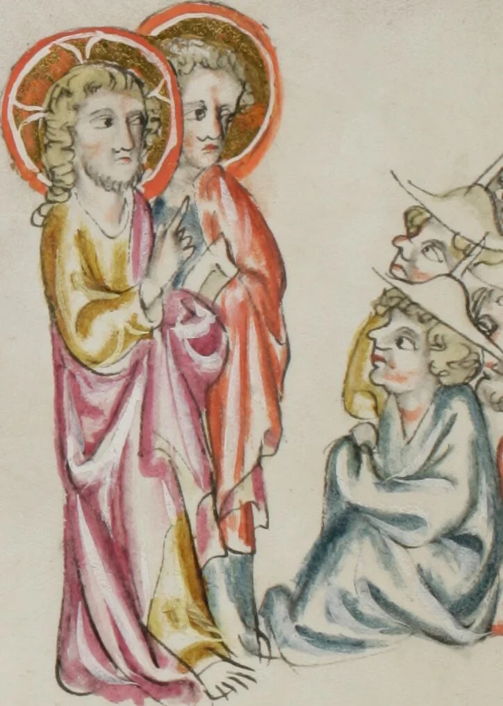 An illustration from Klosterneuburger Evangelienwerk, 1340, leaf 389