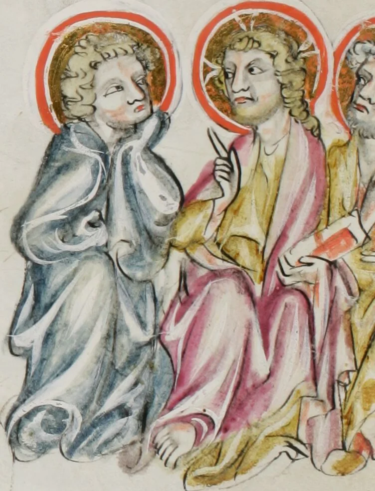 An illustration from Klosterneuburger Evangelienwerk, 1340, leaf 417