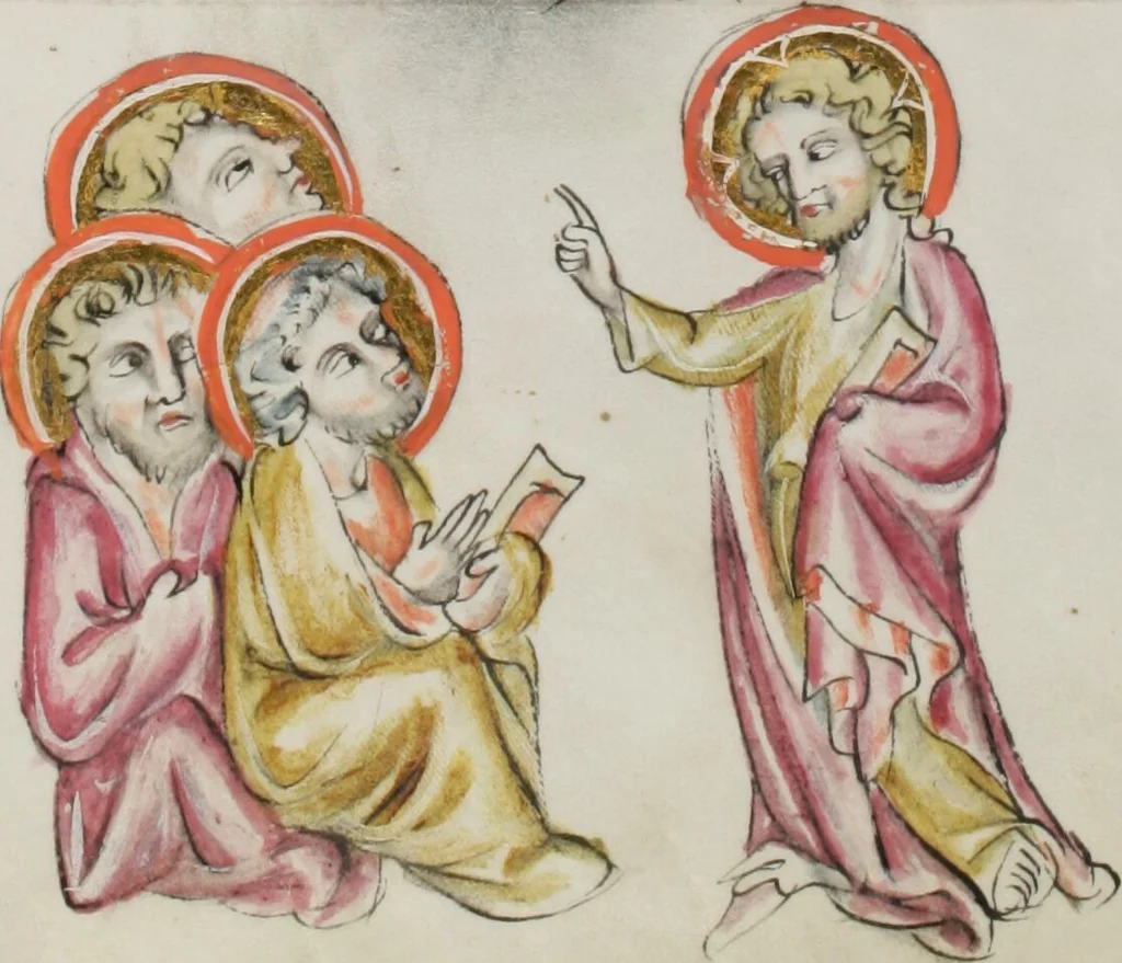 An illustration from Klosterneuburger Evangelienwerk, 1340, leaf 423