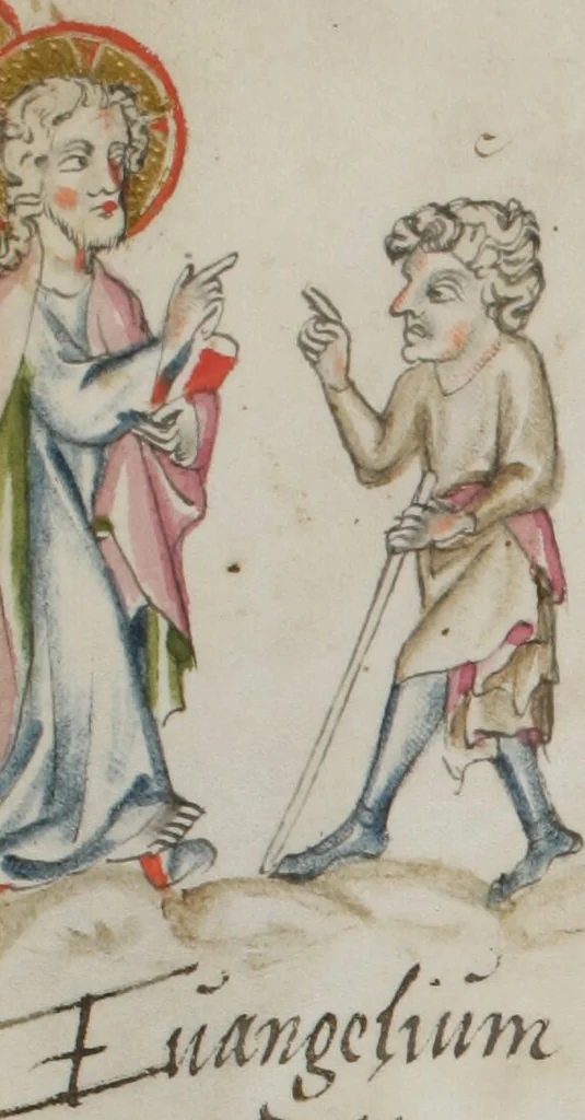 An illustration from Klosterneuburger Evangelienwerk, 1340, leaf 434