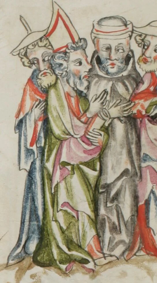An illustration from Klosterneuburger Evangelienwerk, 1340, leaf 439
